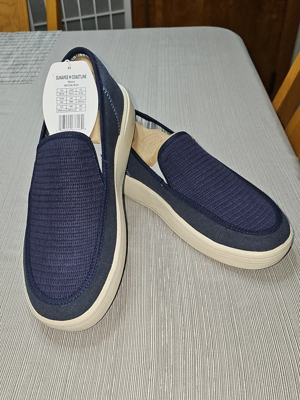 HEYDUDE Men's Sunapee Coastline Shoes. New In Box. Never Worn.